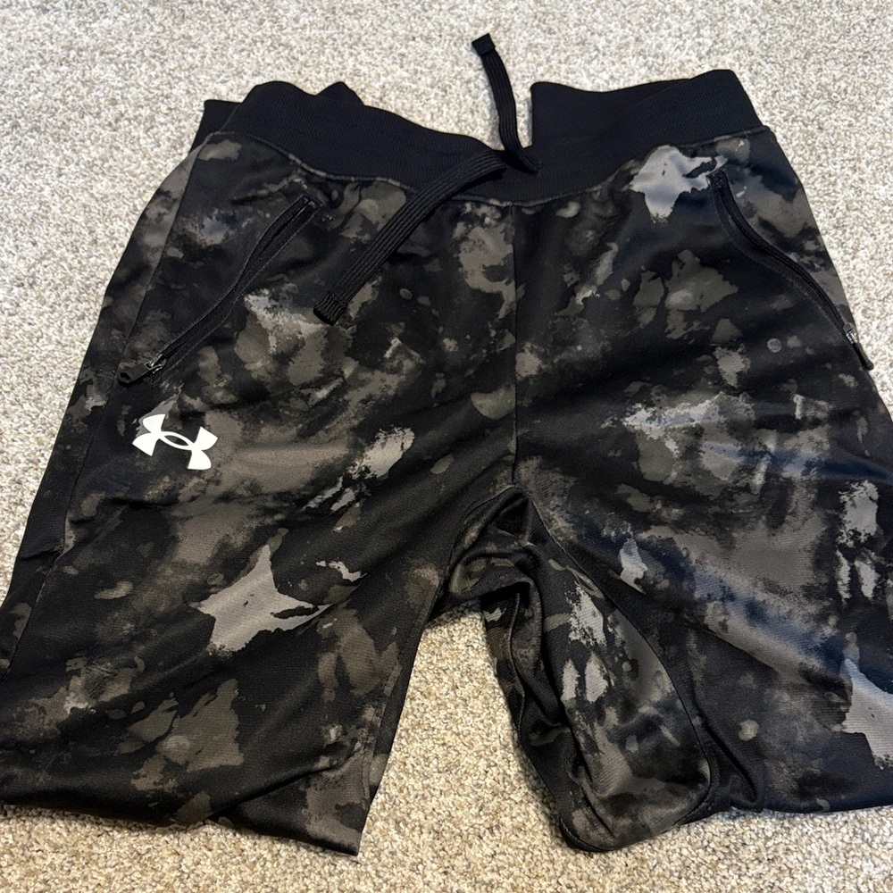 Under Armour Black and Gray Kids Joggers
